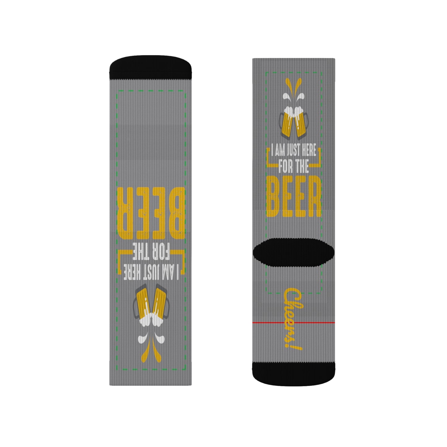 Grey Drink Beer Socks