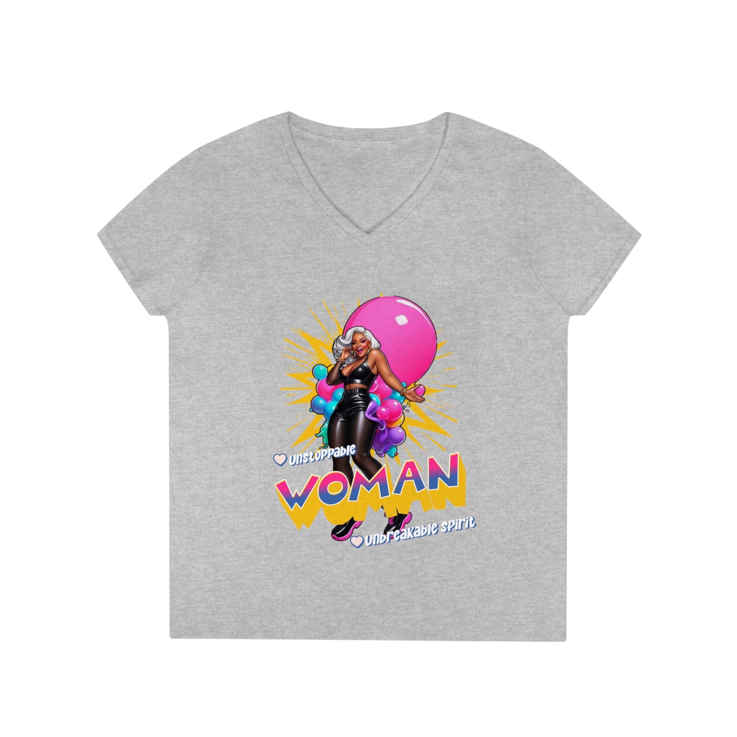 Woman Unstoppable V-Neck T-Shirt