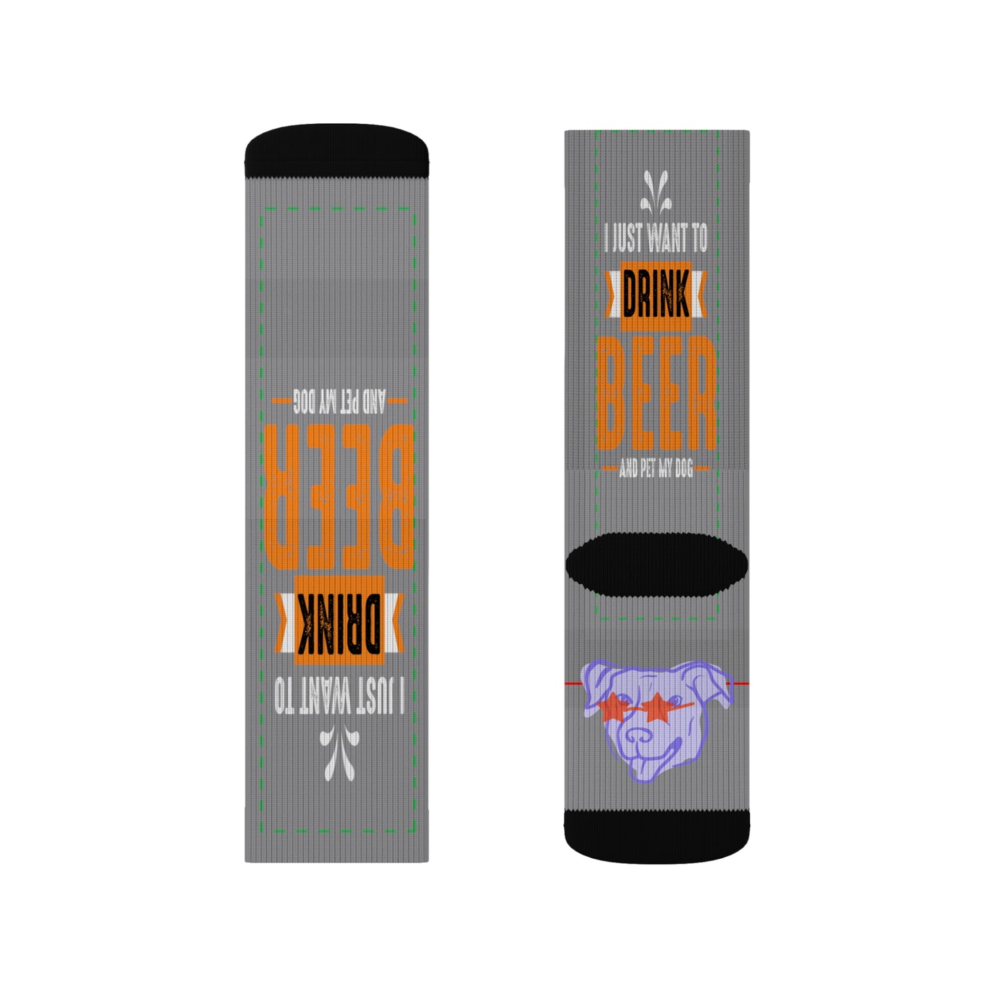 Grey Drink Beer Socks