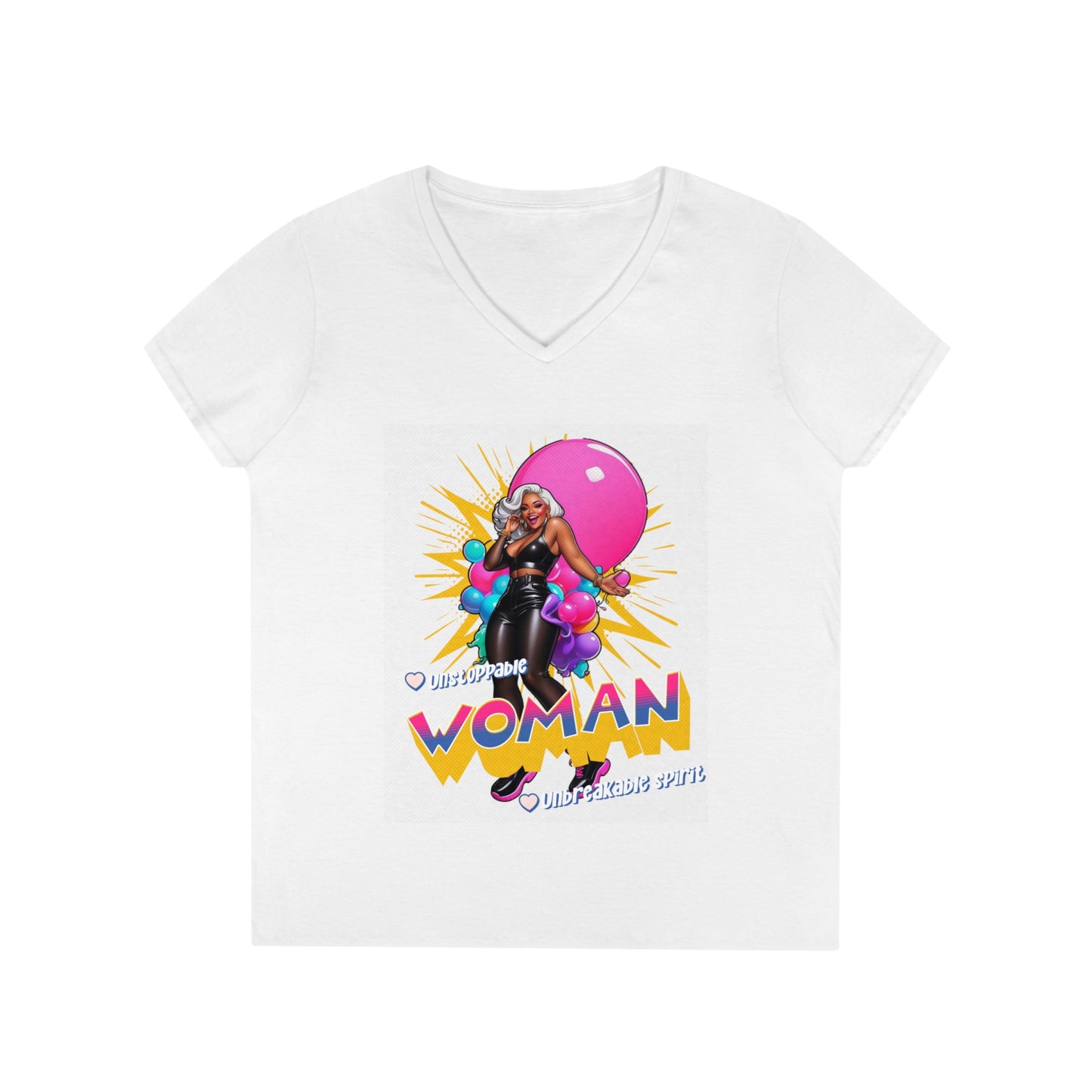 Woman Unstoppable V-Neck T-Shirt