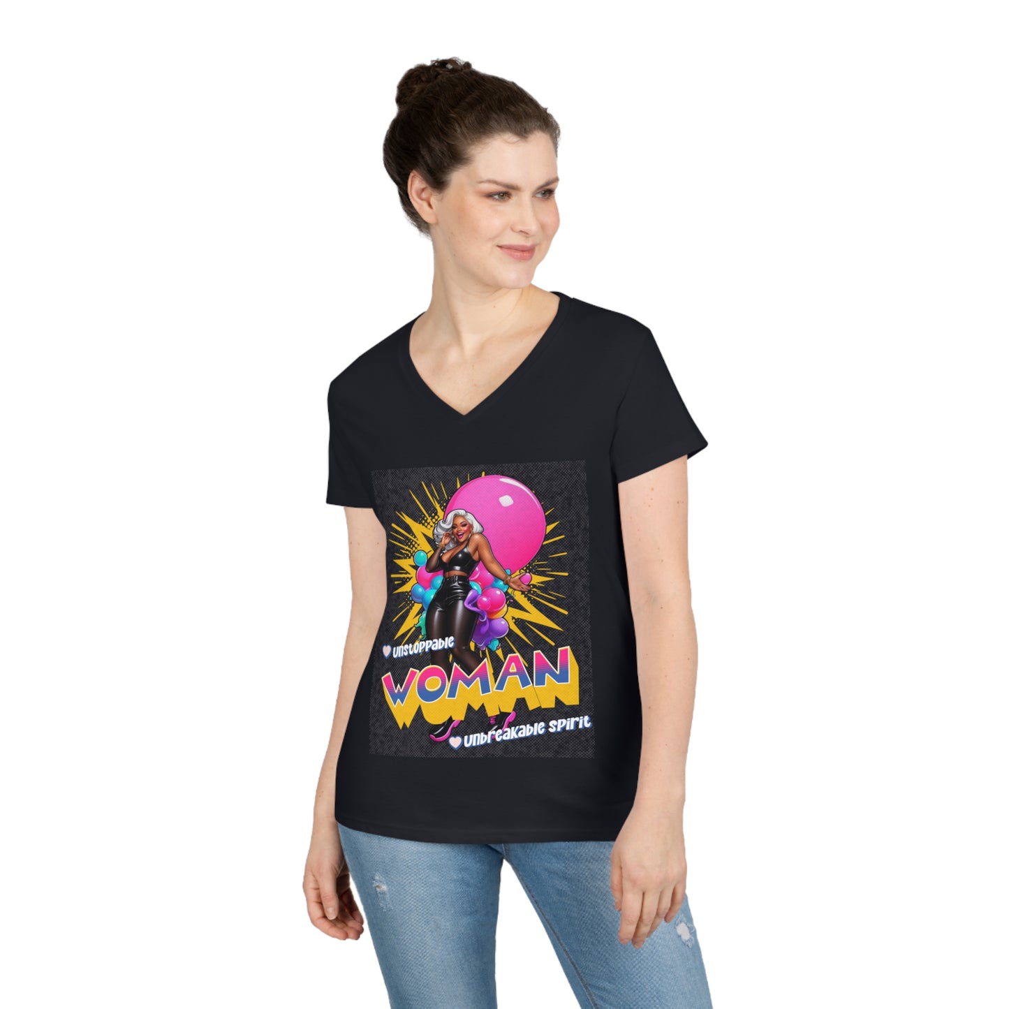 Woman Unstoppable V-Neck T-Shirt