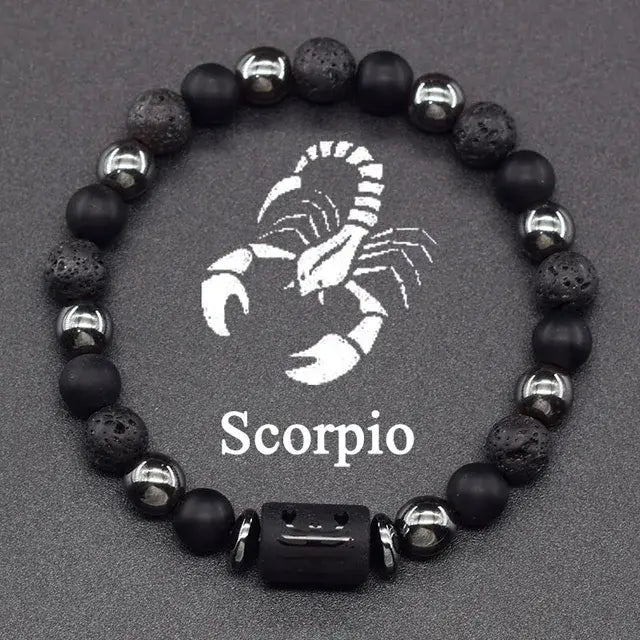 12 Constellation Zodiac Signs Bracelet