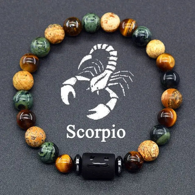 12 Constellation Zodiac Signs Bracelet