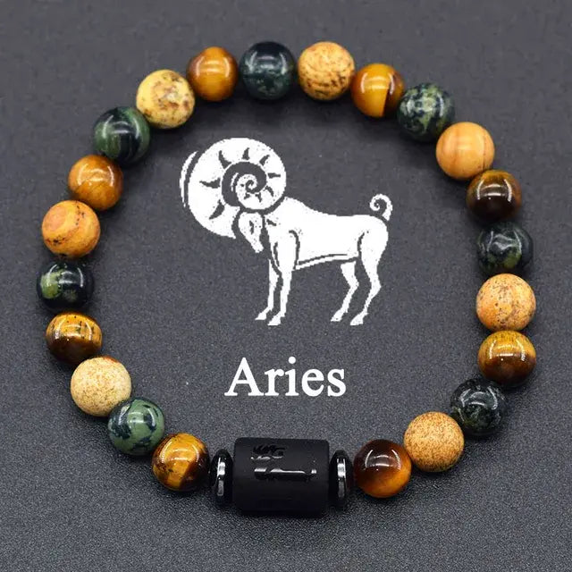 12 Constellation Zodiac Signs Bracelet