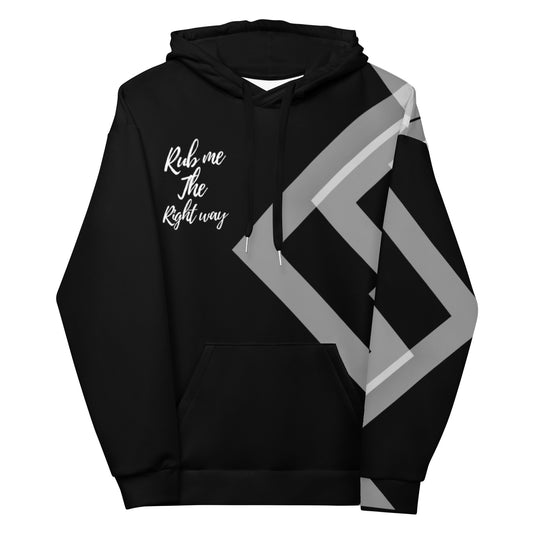 Unisex Hoodie (rub me the right way BLK)