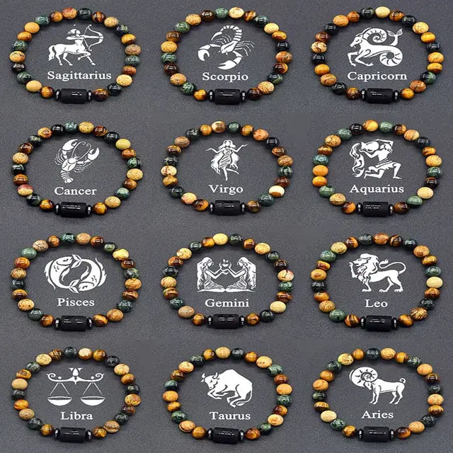 12 Constellation Zodiac Signs Bracelet