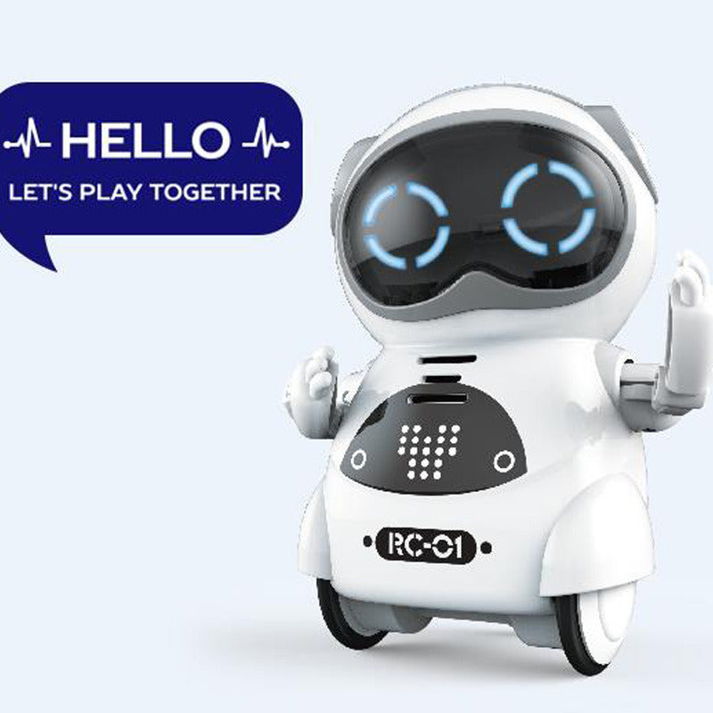 Pocket RC Robot Talking Interactive Dialogue Voice Recognition Record Singing Dancing Telling Story Mini RC Robot Toys Gift