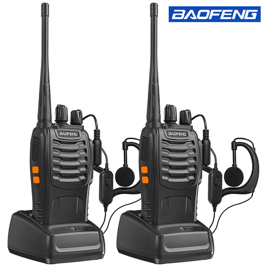 2pcs BAOFENG BF-888S Two Way Radio UHF Portable Walkie Talkies; Amateur Radio Handheld For Hiking Biking Camping