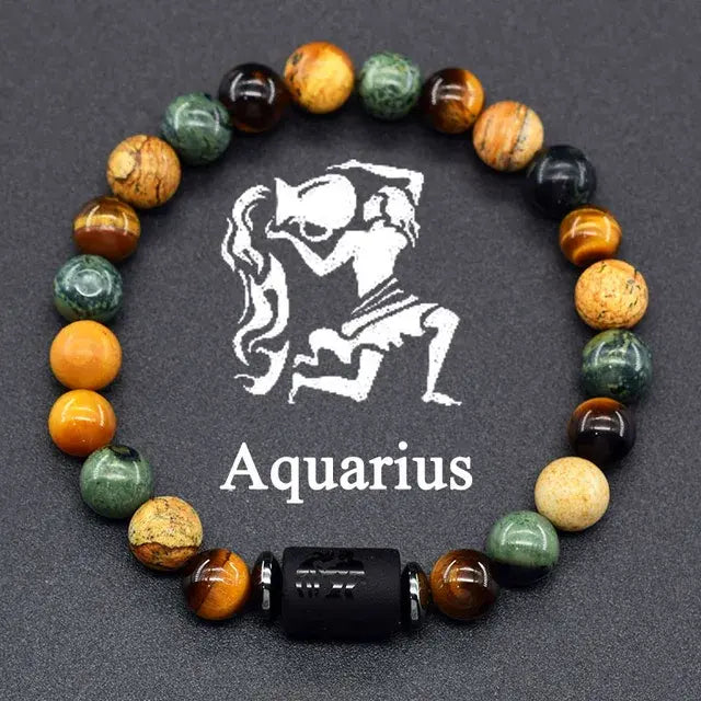 12 Constellation Zodiac Signs Bracelet