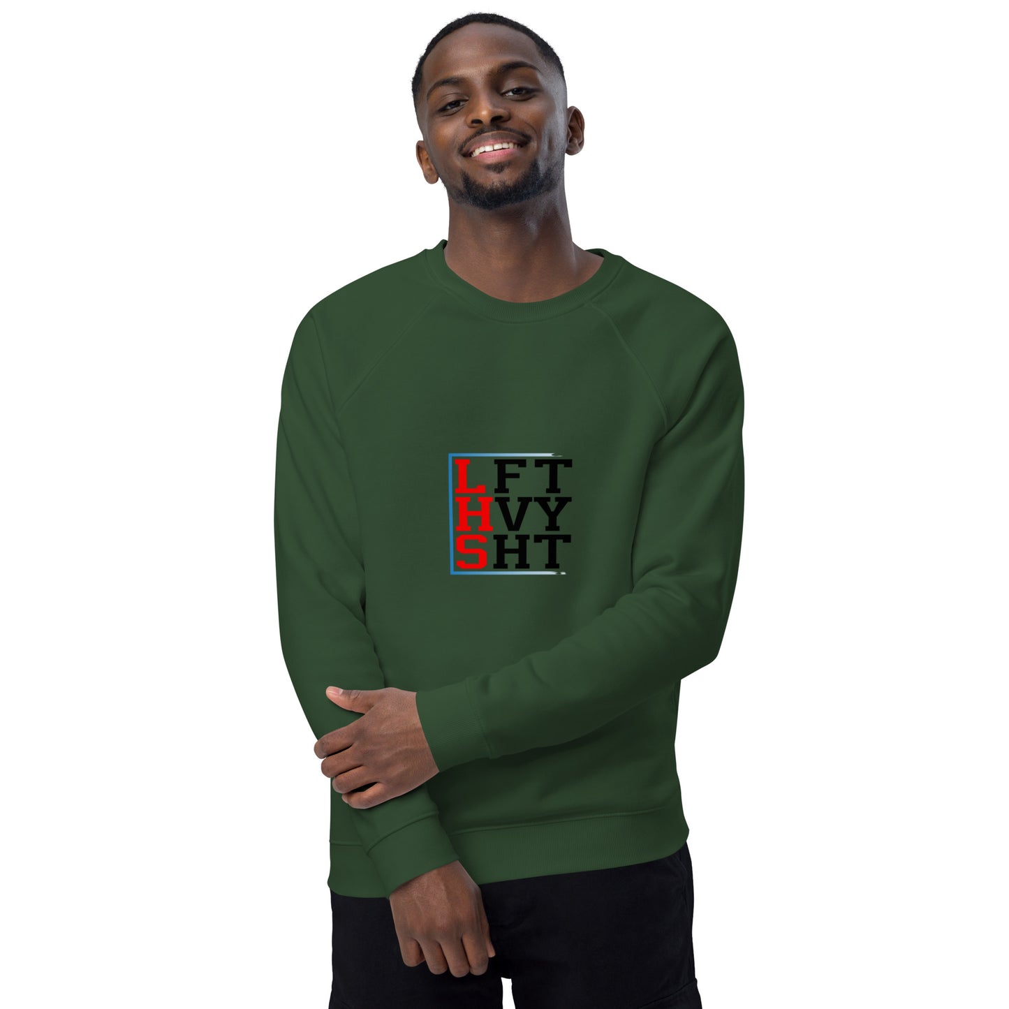 Left Hvy organic raglan sweatshirt