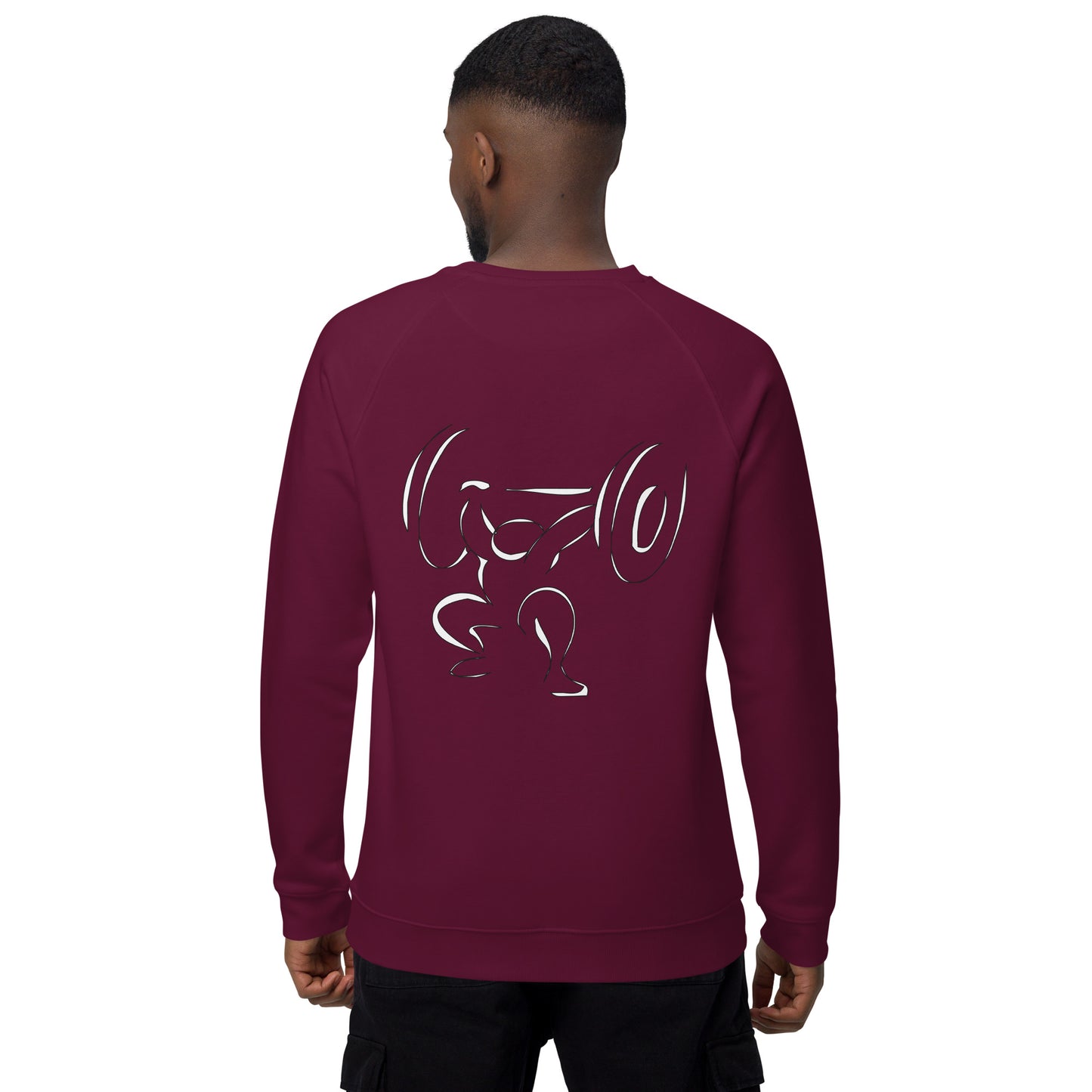 Left Hvy organic raglan sweatshirt