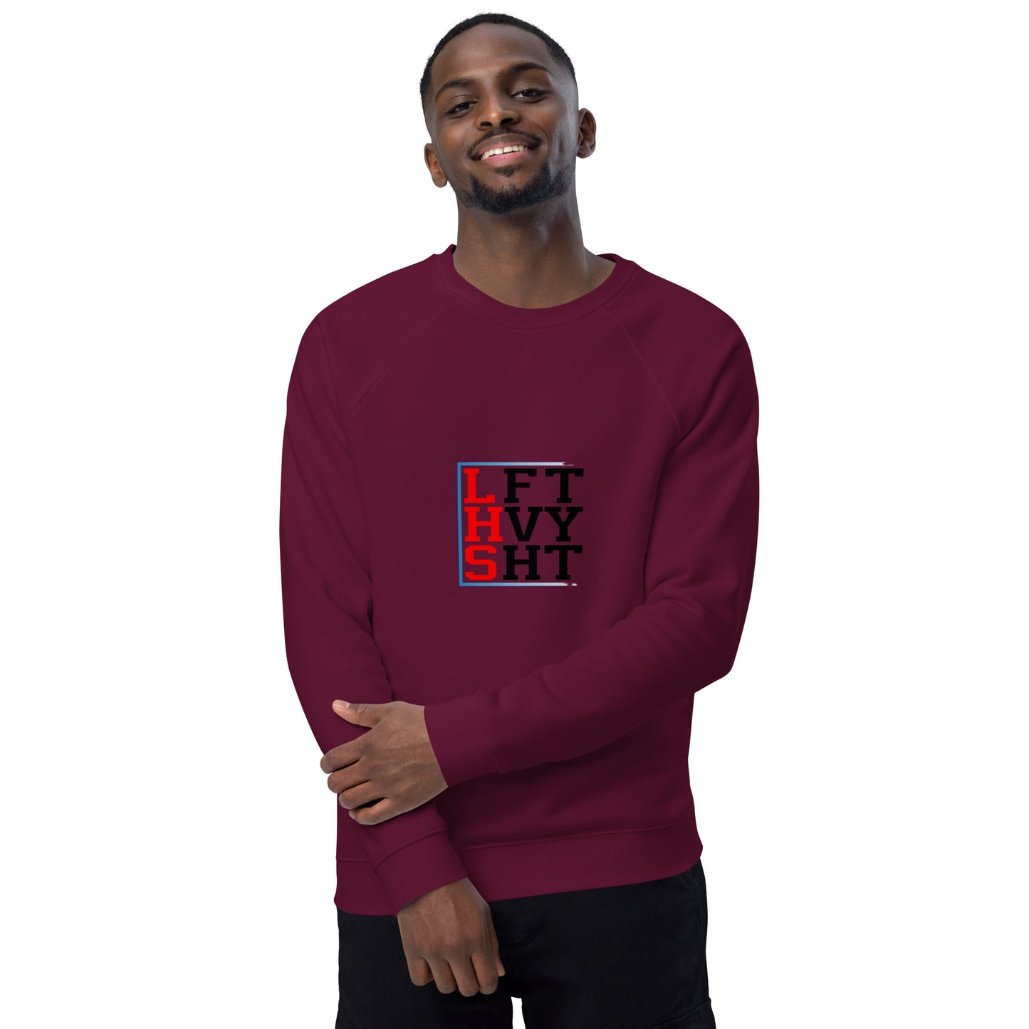 Left Hvy organic raglan sweatshirt