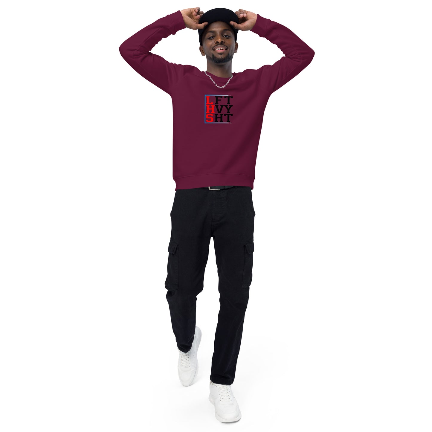 Left Hvy organic raglan sweatshirt