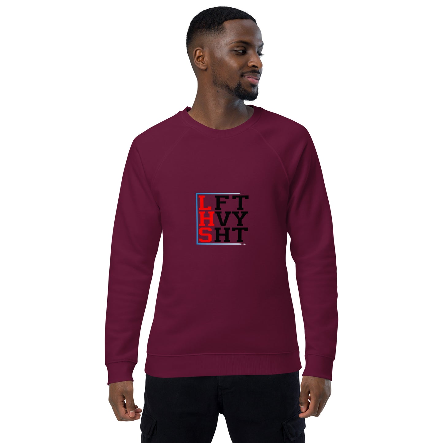 Left Hvy organic raglan sweatshirt