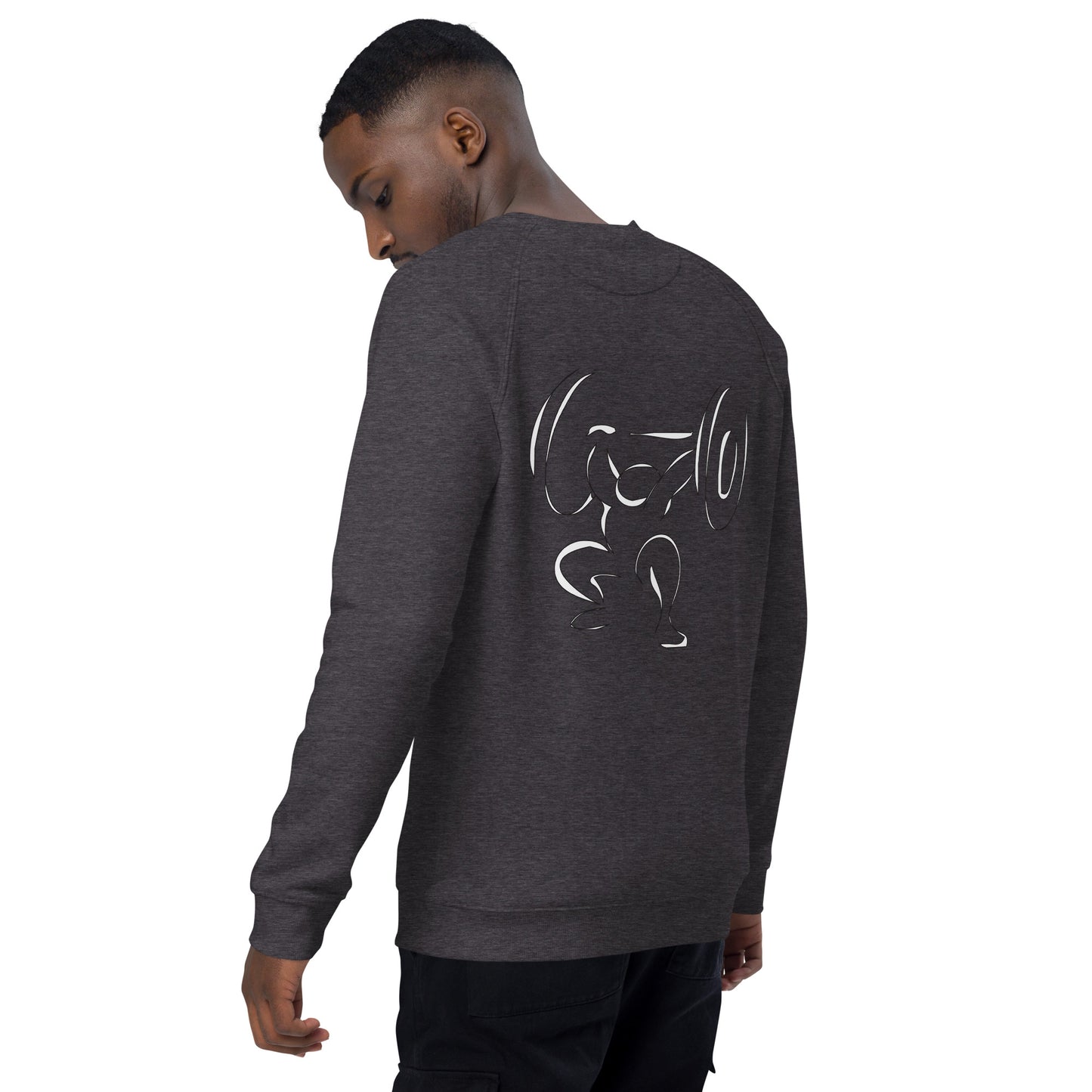 Left Hvy organic raglan sweatshirt