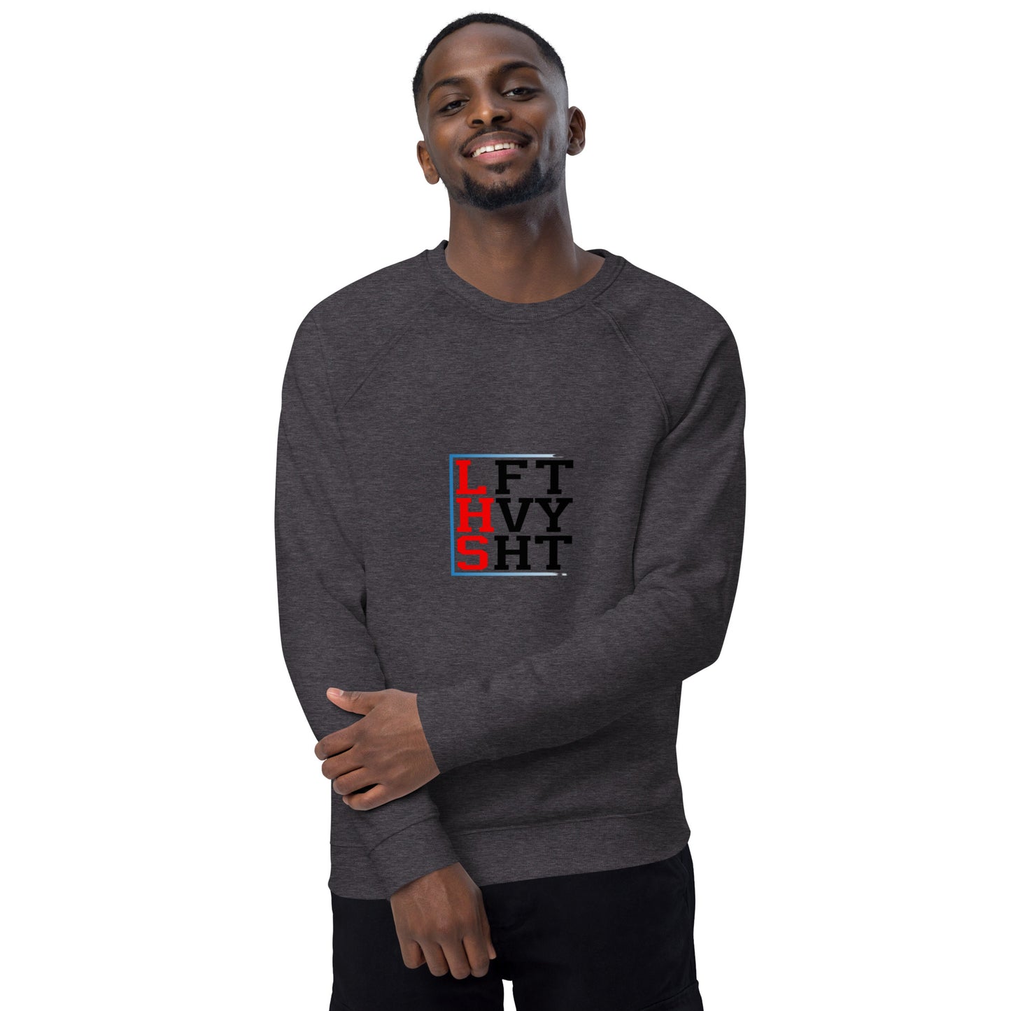 Left Hvy organic raglan sweatshirt