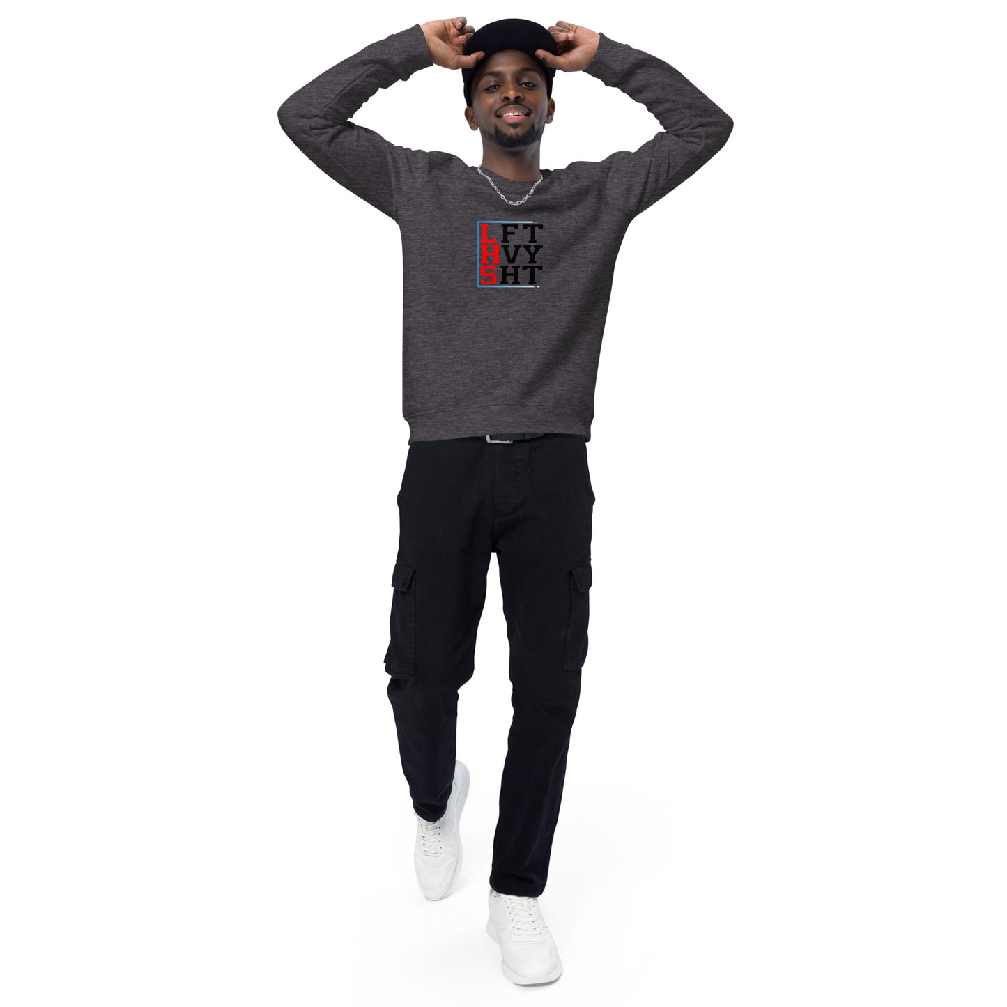 Left Hvy organic raglan sweatshirt