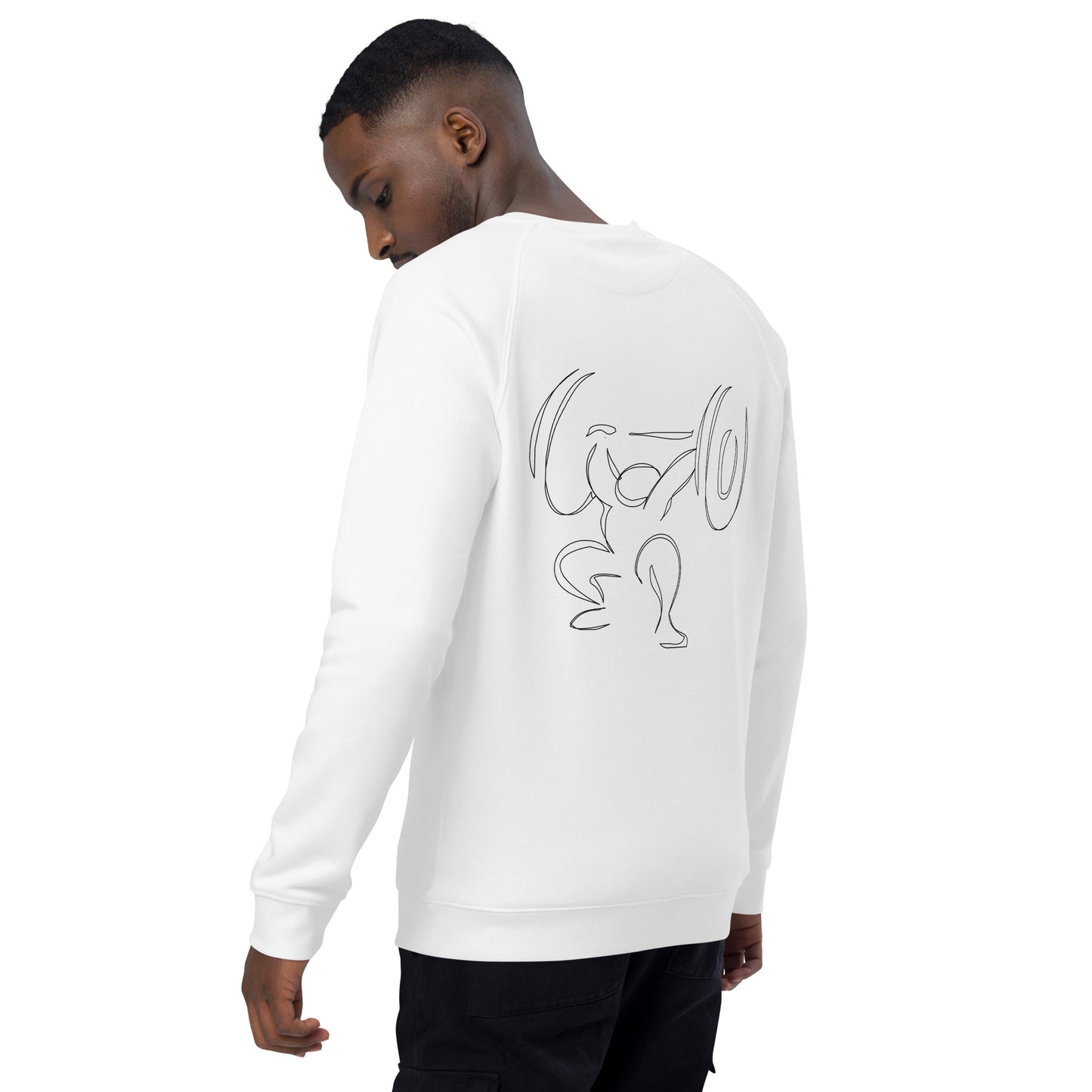 Left Hvy organic raglan sweatshirt