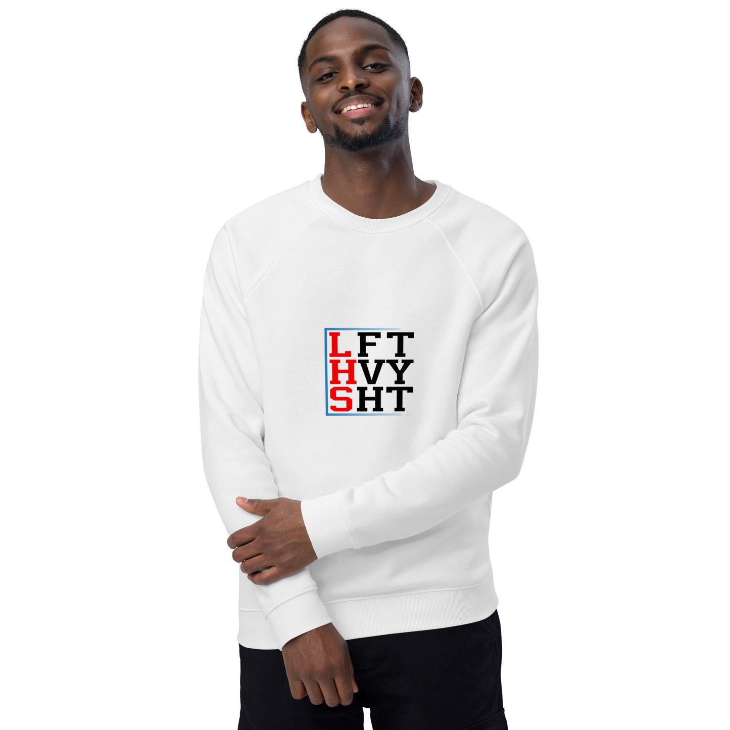 Left Hvy organic raglan sweatshirt