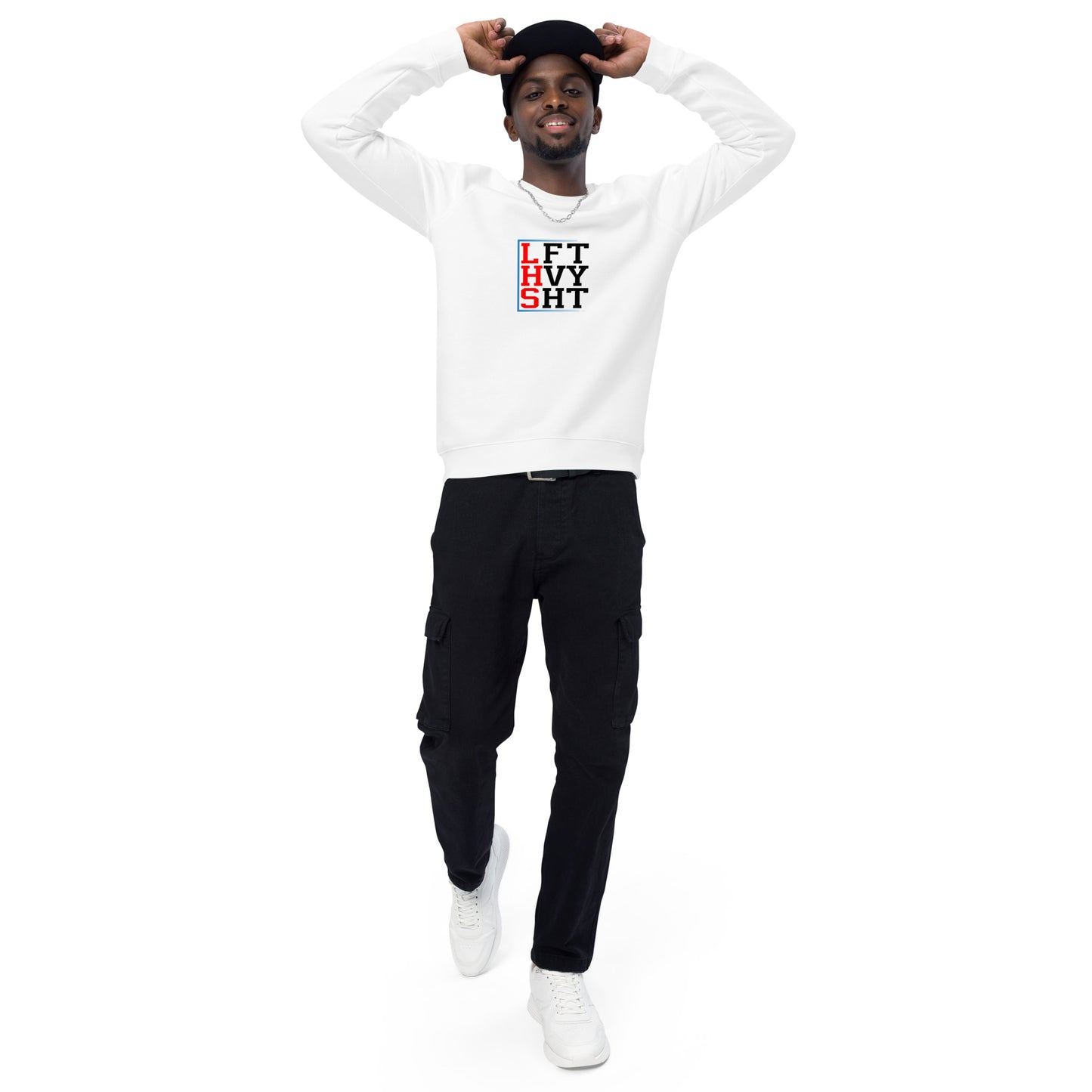 Left Hvy organic raglan sweatshirt