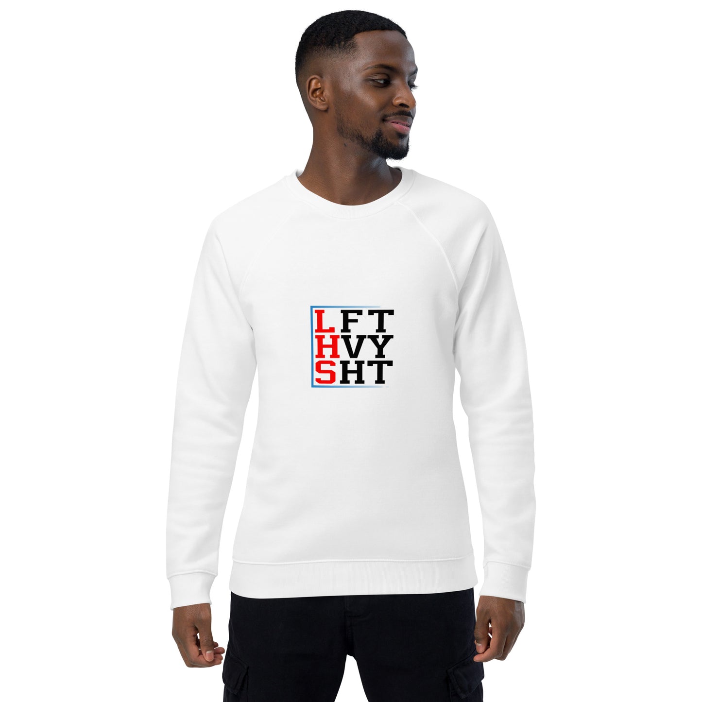 Left Hvy organic raglan sweatshirt