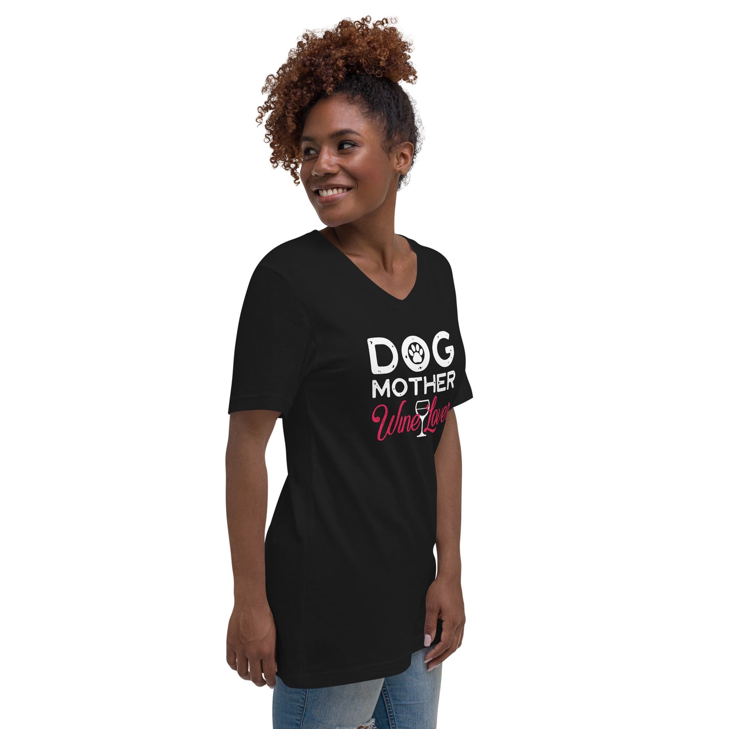 Dog Mom V-Neck T-Shirt