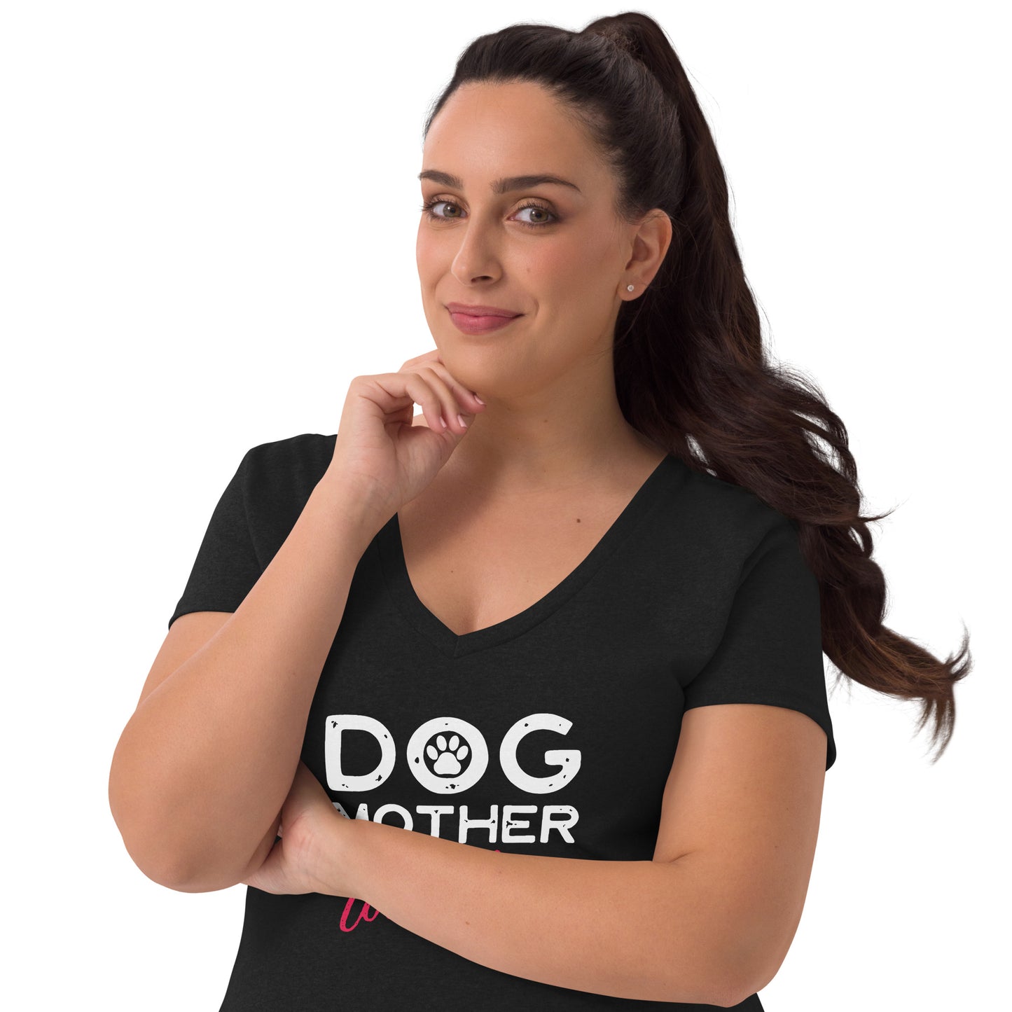 Dog Mum v-neck t-shirt