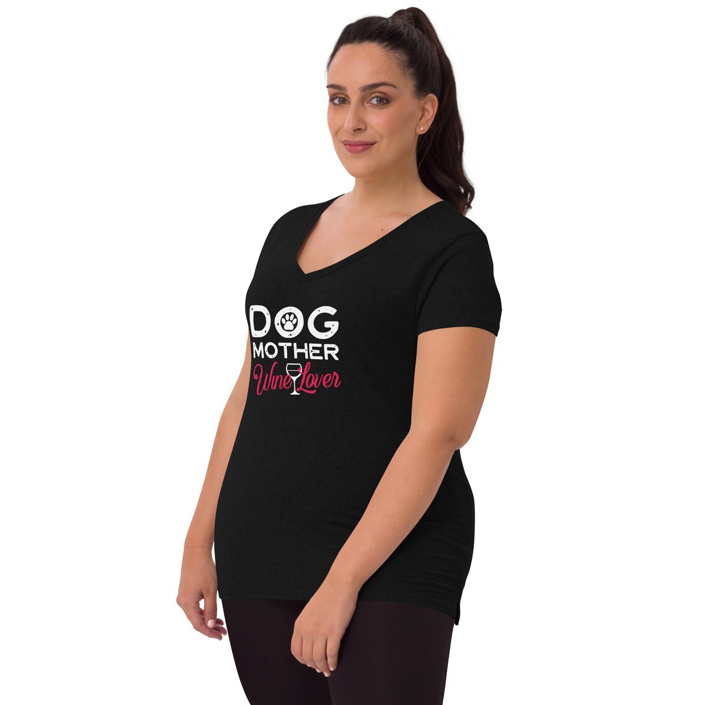 Dog Mum v-neck t-shirt