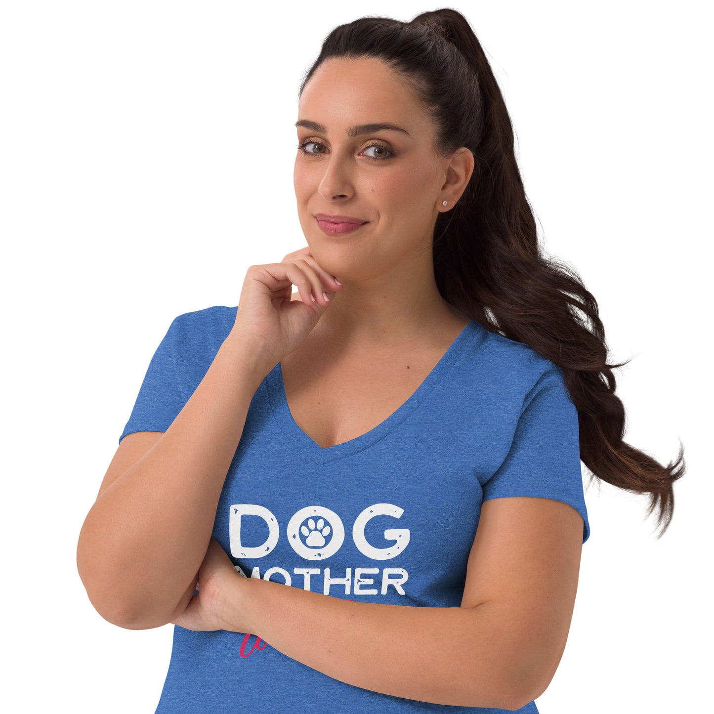 Dog Mum v-neck t-shirt