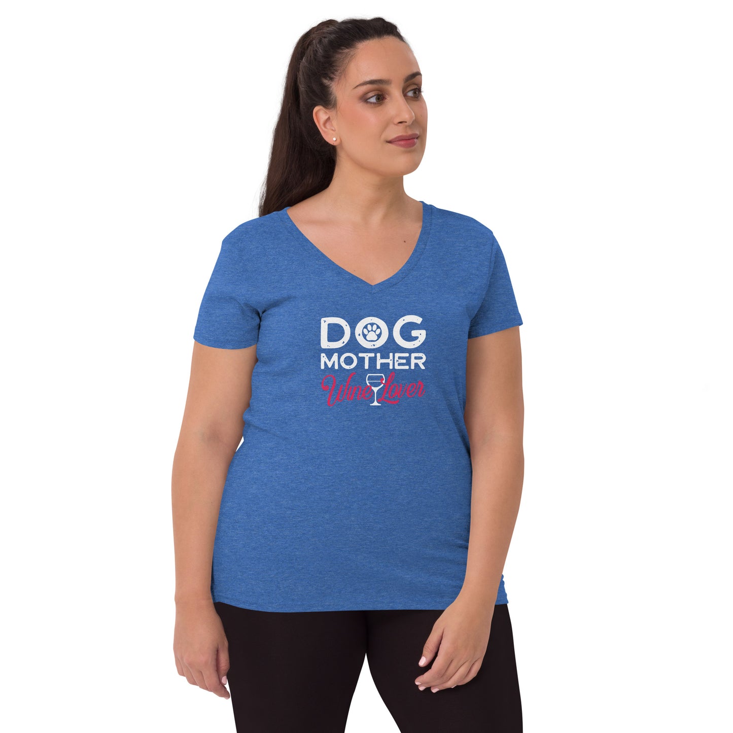 Dog Mum v-neck t-shirt