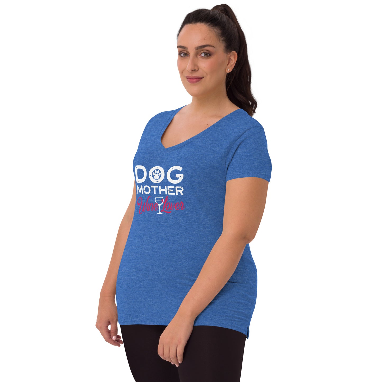 Dog Mum v-neck t-shirt