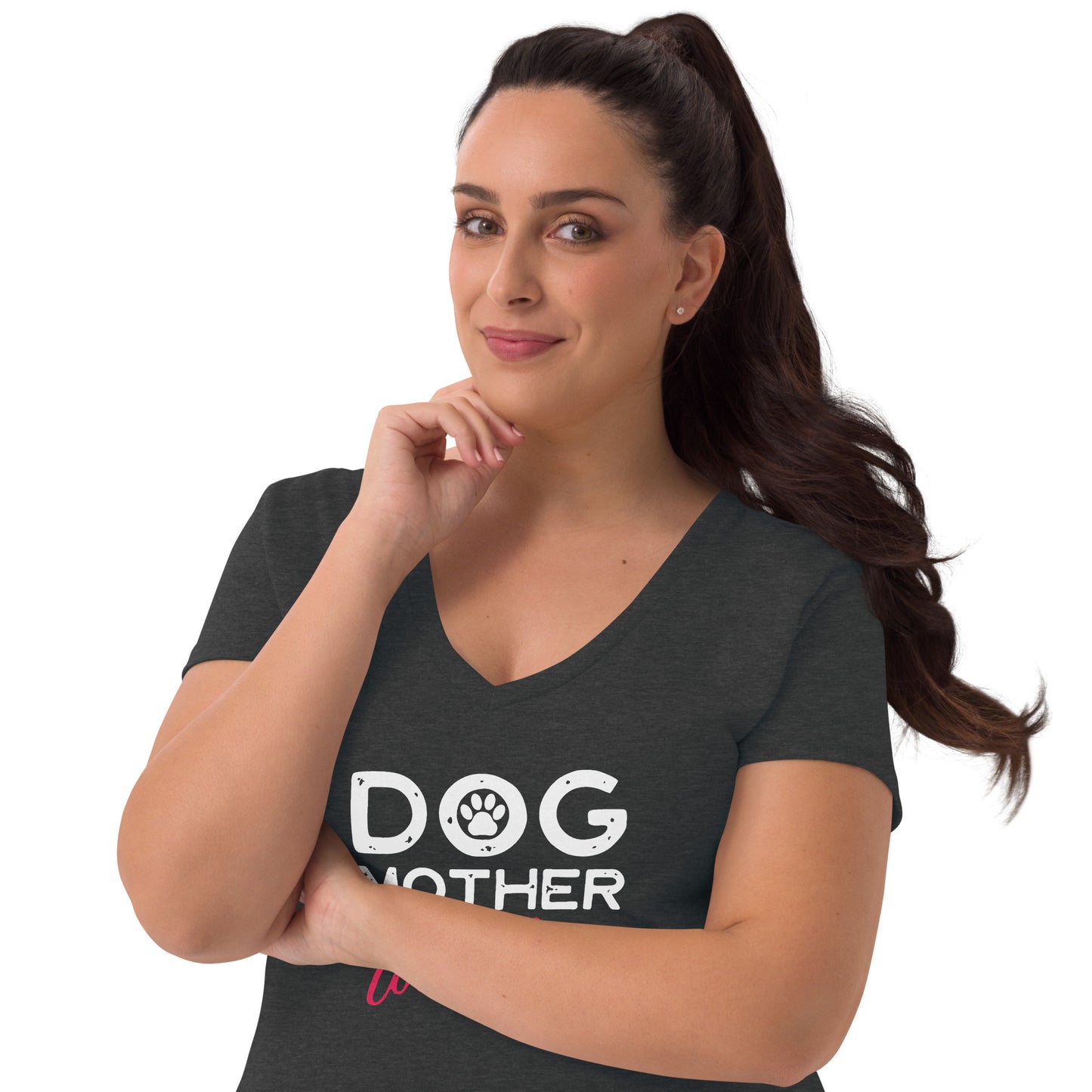 Dog Mum v-neck t-shirt