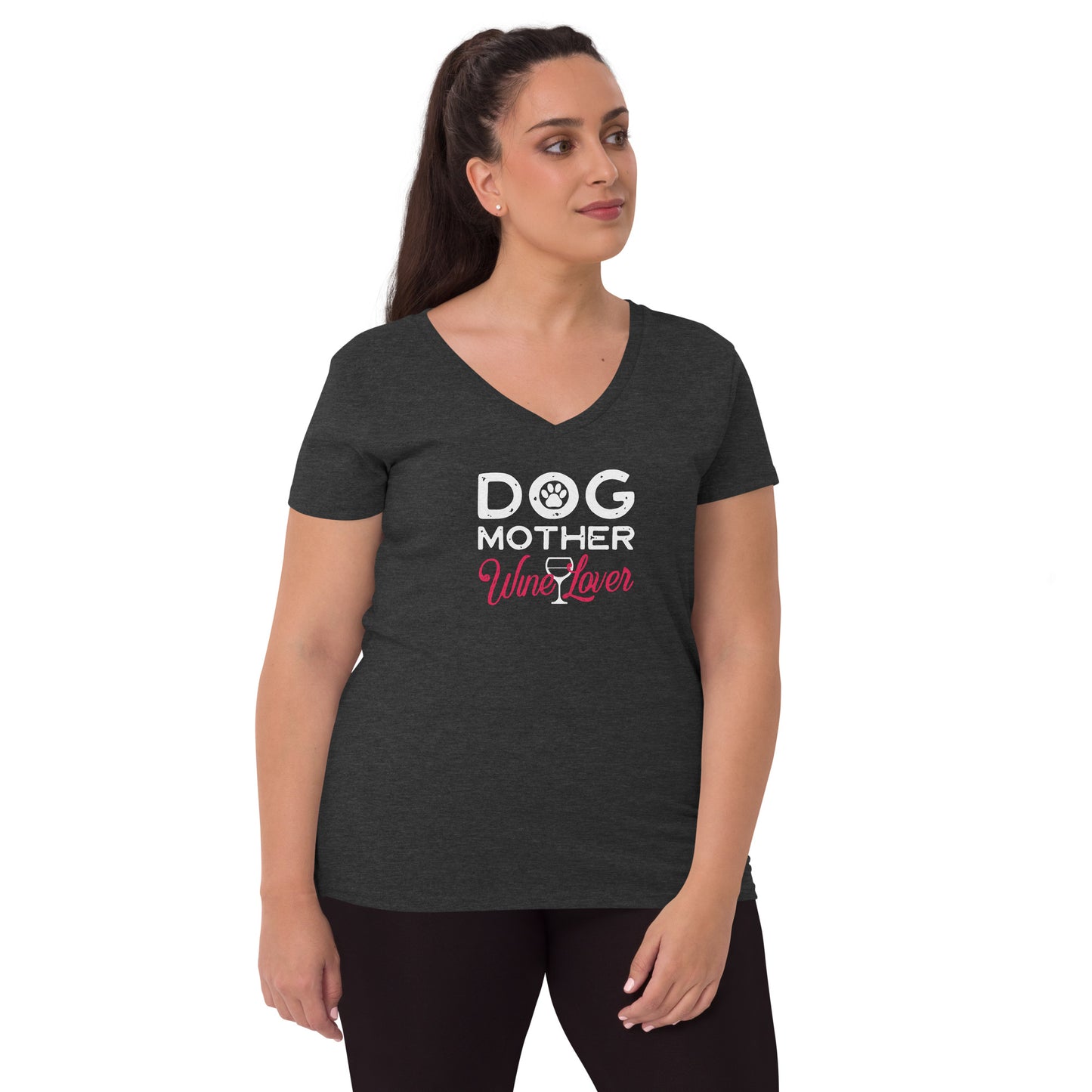 Dog Mum v-neck t-shirt