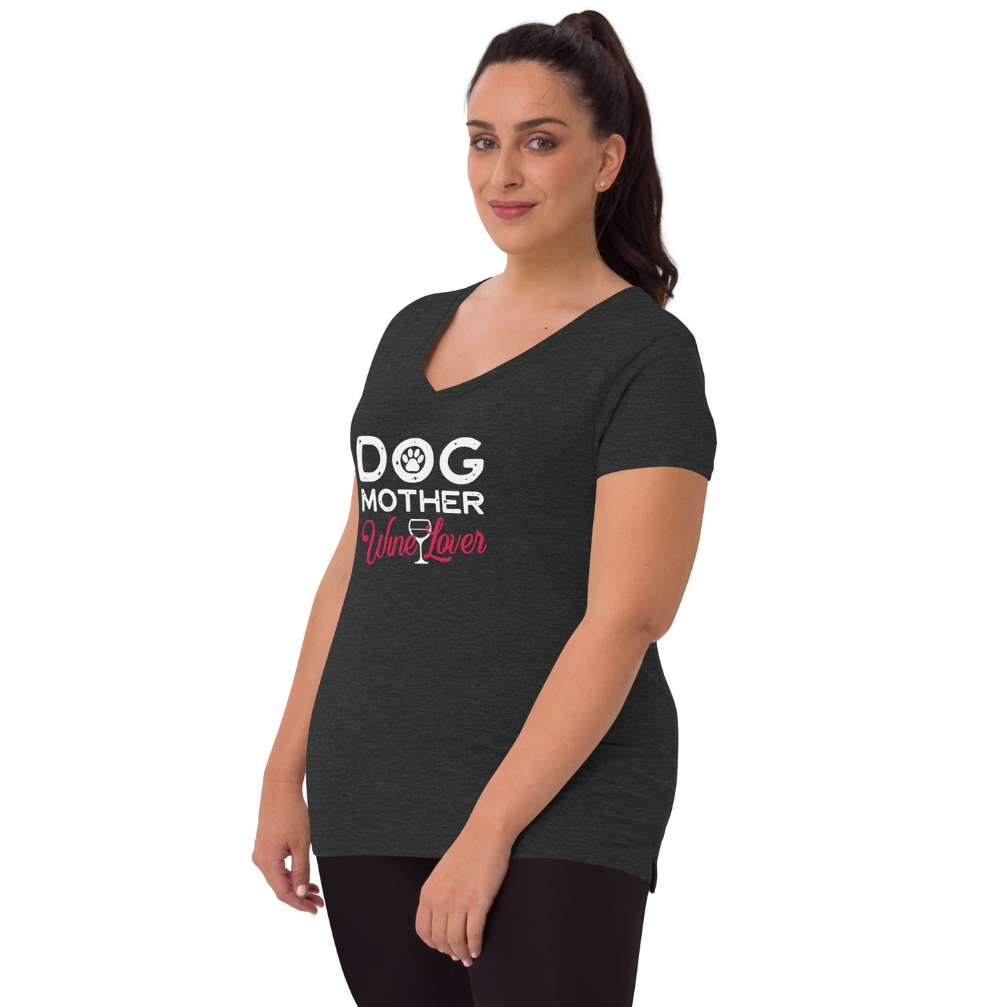 Dog Mum v-neck t-shirt