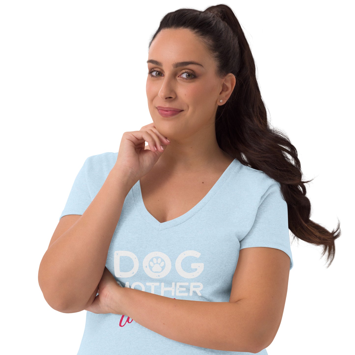 Dog Mum v-neck t-shirt