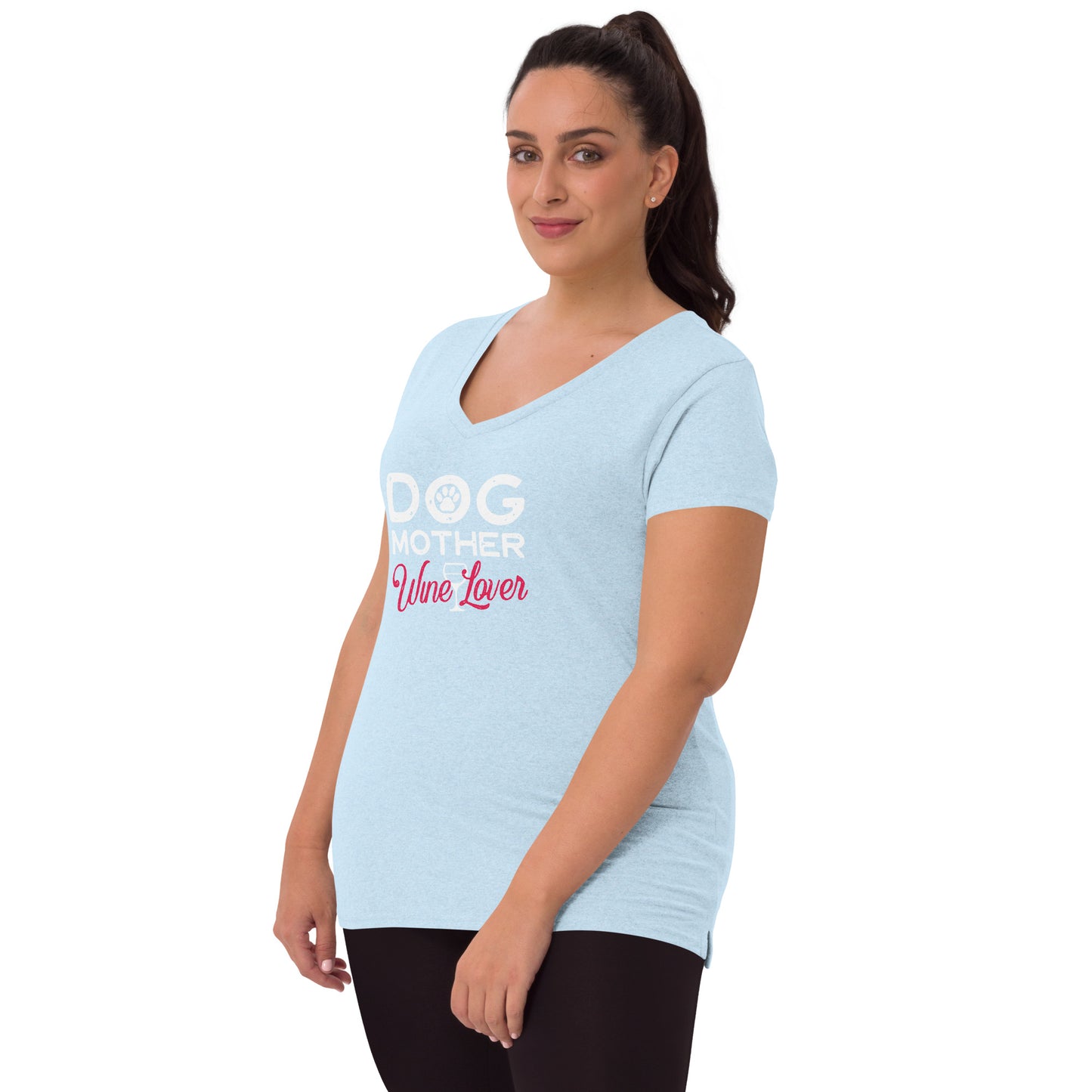 Dog Mum v-neck t-shirt