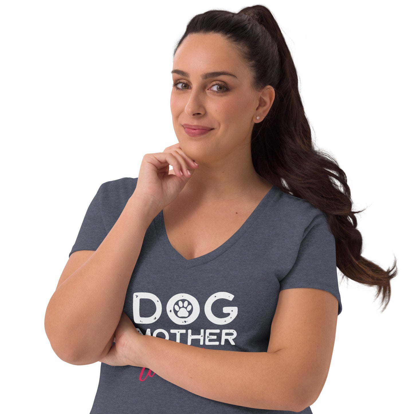 Dog Mum v-neck t-shirt