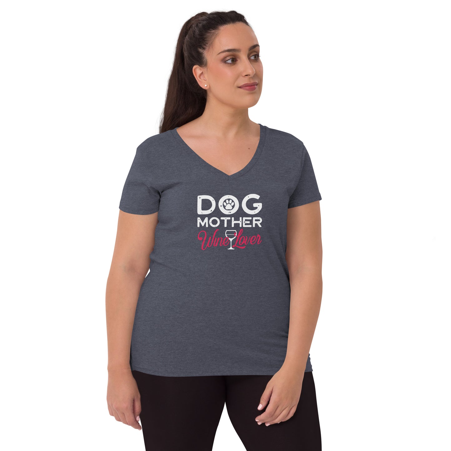 Dog Mum v-neck t-shirt