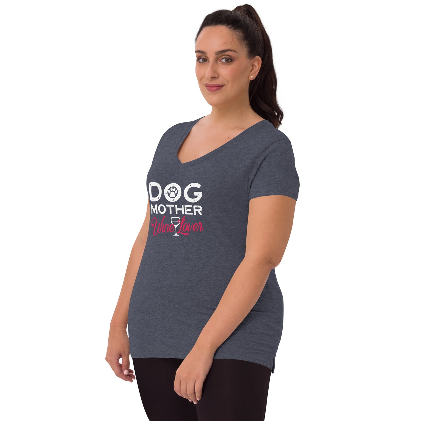 Dog Mum v-neck t-shirt