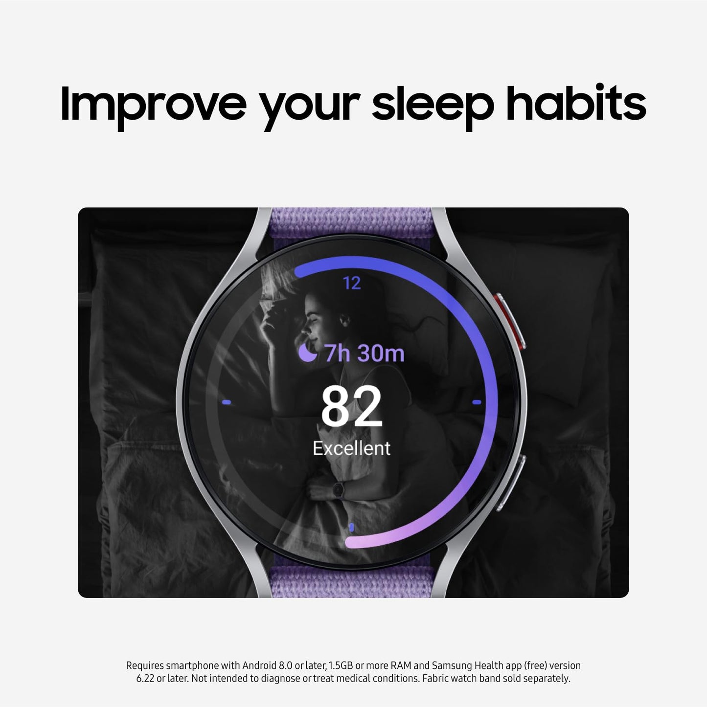 SAMSUNG Galaxy Watch 6 44mm Bluetooth Smartwatch, Fitness Tracker, Personalized HR Zones, Advanced Sleep Coaching, Heart Monitor, BIA Sensor, Health Wellness Insights, Big Screen, US Version, Graphite