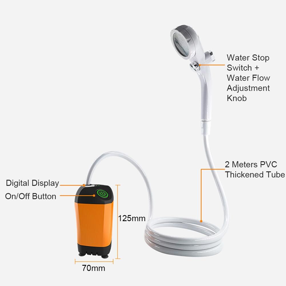 Portable Rechargeable Shower Set