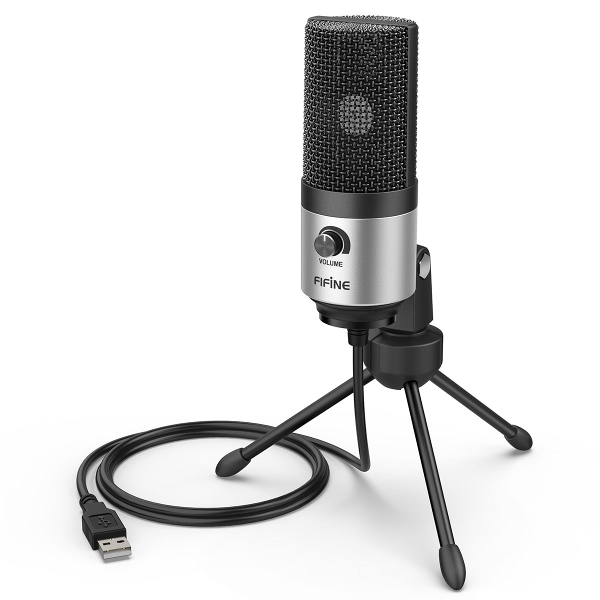 Fifine Metal USB Condenser Recording Microphone For Laptop  Windows Cardioid Studio Recording Vocals  Voice Over,YouTube-K669