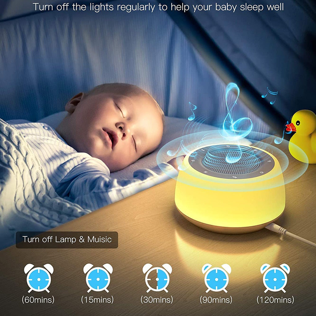 White Noise Machine USB Rechargeable Timed Shutdown Sleep Sound Machine For Sleeping & Relaxation for Baby Adult