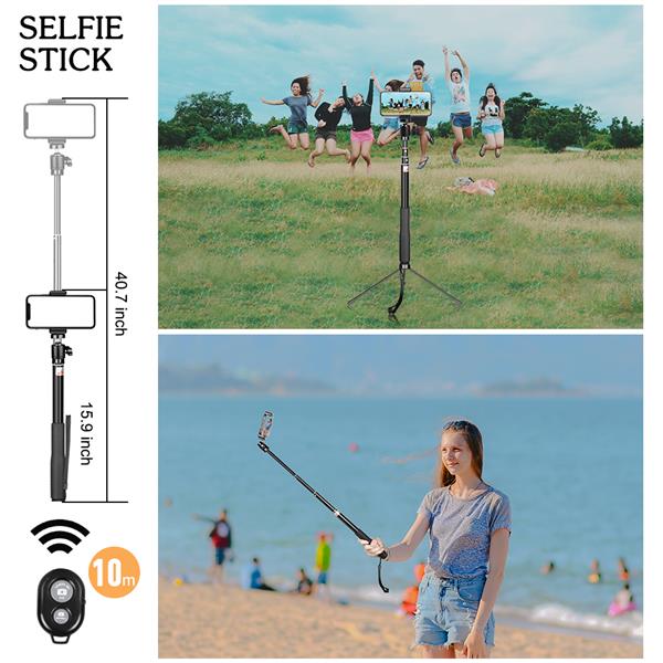 6 inch Selfie Ring Light with Gimbal Bracket  Stick Bluetooth Set