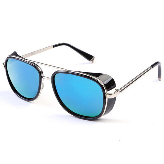 Iron Fashion Man 3 IRON TONY Windscreen Sunglasses for Men and Women Double beam Sunglasses Retro Personality Glasses