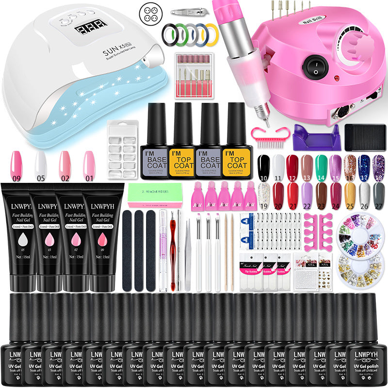 Nail Set UV LED Lamp Dryer With 18/12 pcs Nail Gel Polish Kit Soak Off Manicure Tools Set electric Nail drill Nail Tools