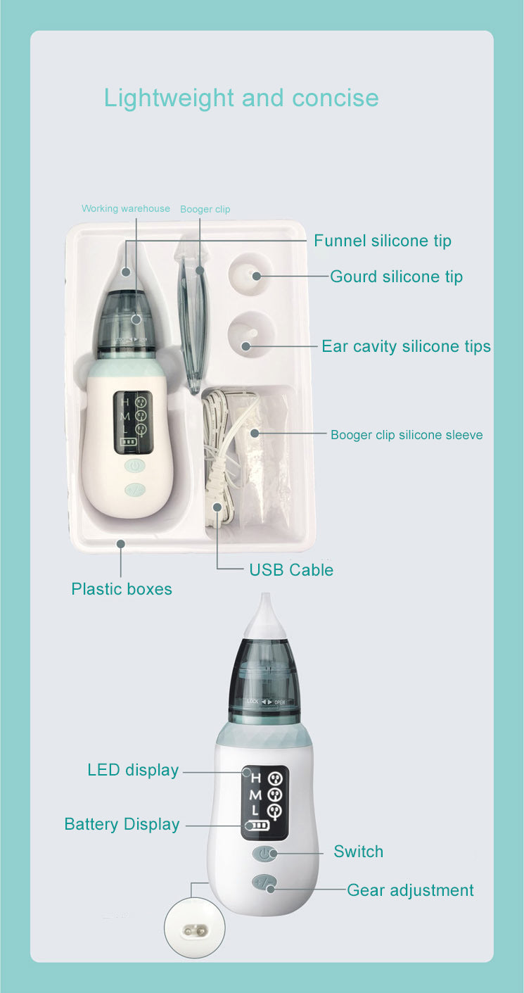 Baby Electric Nasal Aspirator LED Display