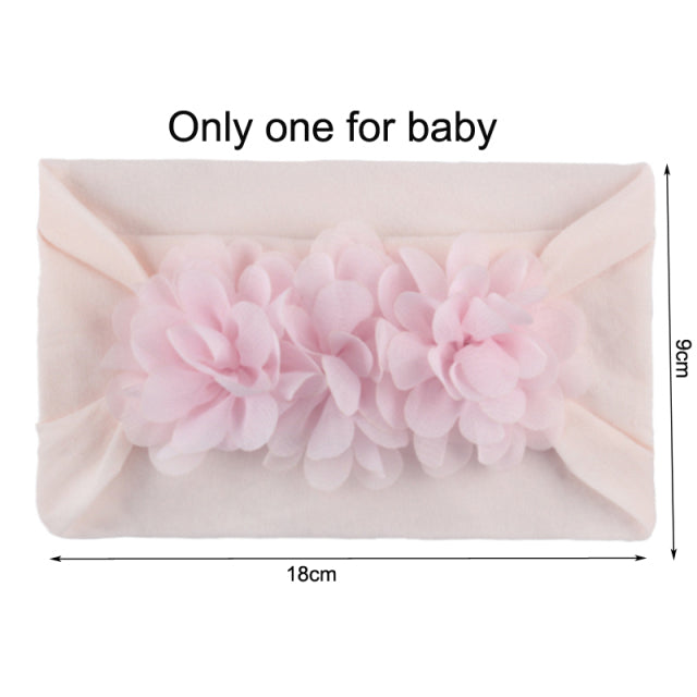 2Pcs/Set Mom &amp; Baby Headbands Mother Newborn Turban Headwear Bows Hairband Floral Parent-Child Hair Accessories Girls Haarband