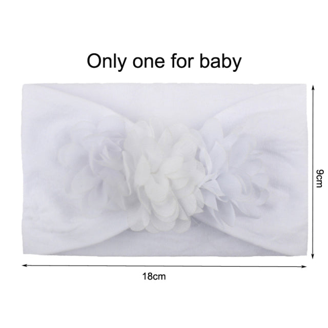 2Pcs/Set Mom &amp; Baby Headbands Mother Newborn Turban Headwear Bows Hairband Floral Parent-Child Hair Accessories Girls Haarband