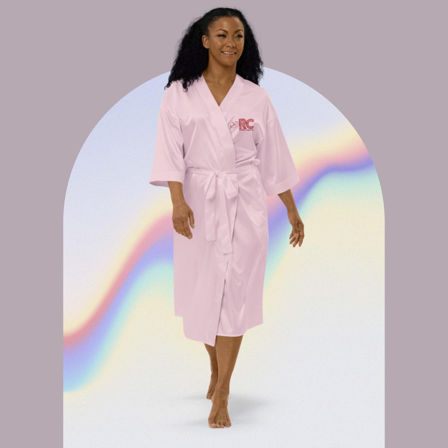 Satin robe